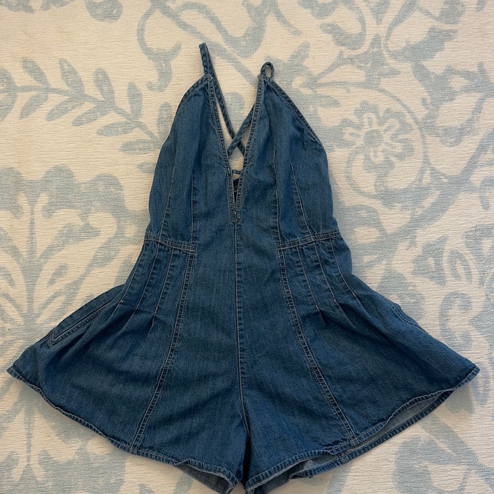 Free people denim romper